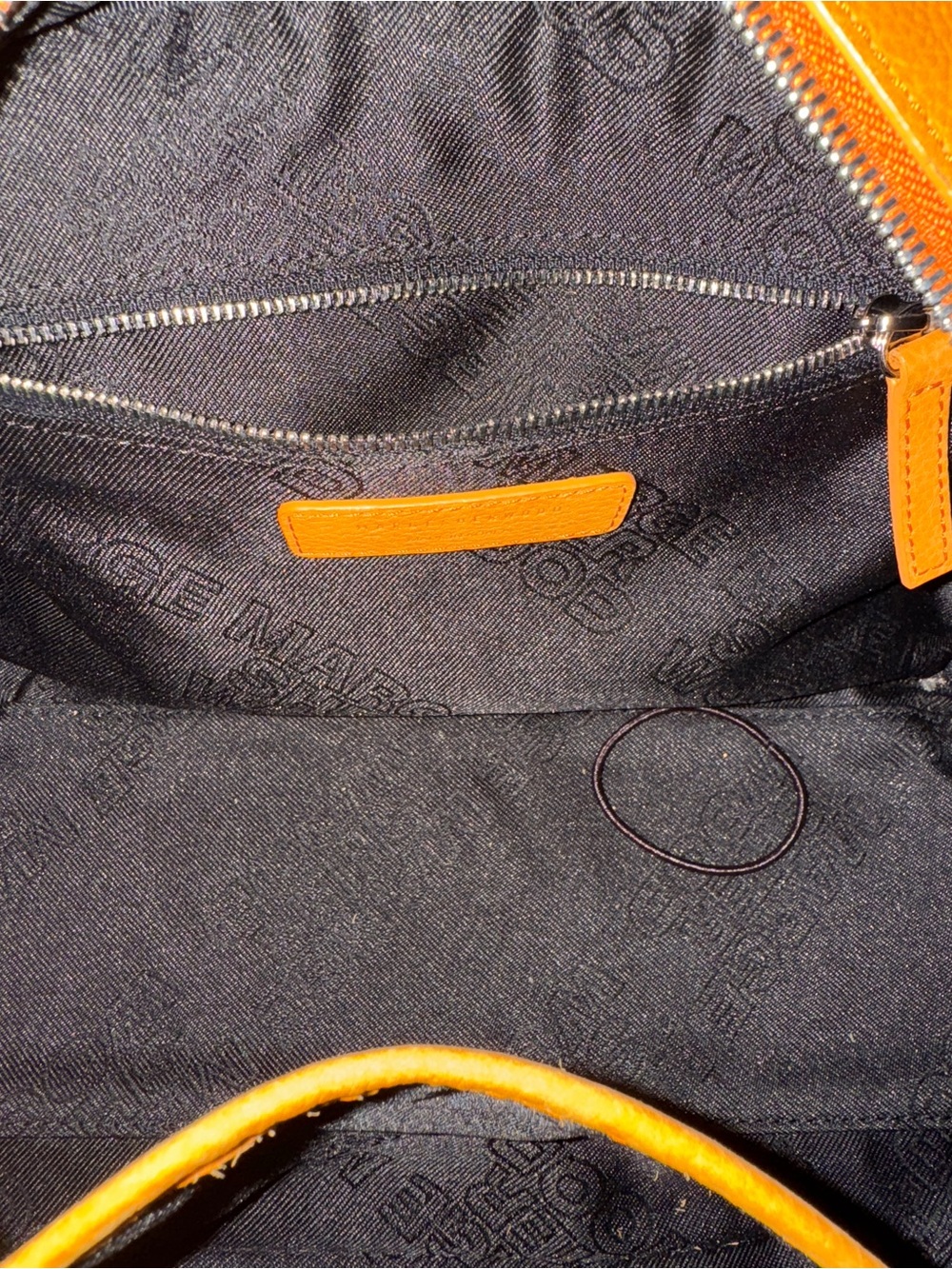 Marge Sherwood Soft Boston Bag Orange Leather Top Handle Shoulder Bag - Picture 9 of 11